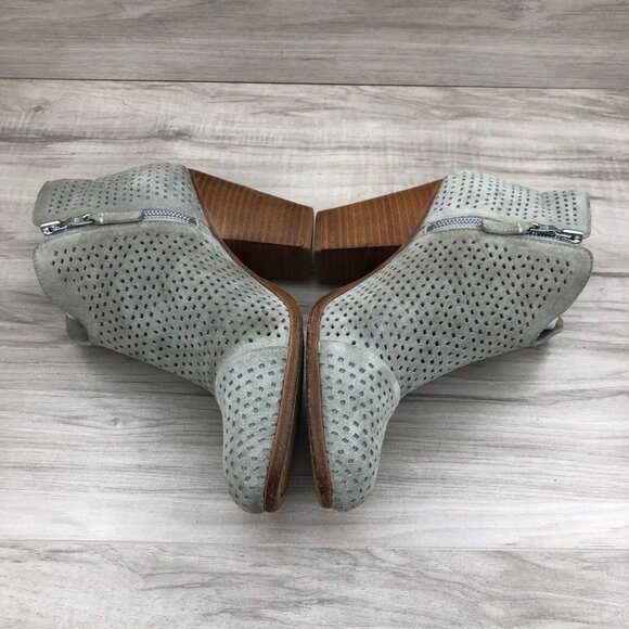 Rag & Bone Ankle Boots Womens EU 39.5 Light Gray Suede Double Zip Booties - Picture 3 of 10
